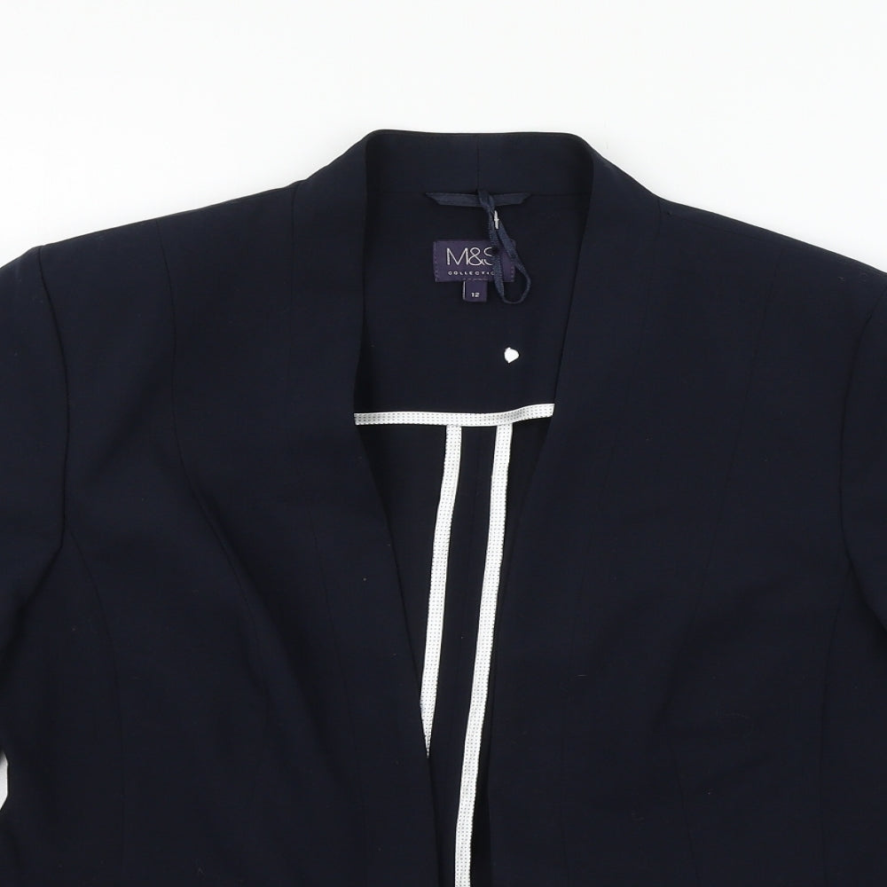 Marks and Spencer Womens Blue   Jacket Blazer Size 12