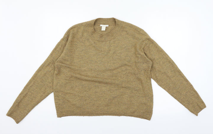 H&M Womens Brown Knit Pullover Jumper Size S