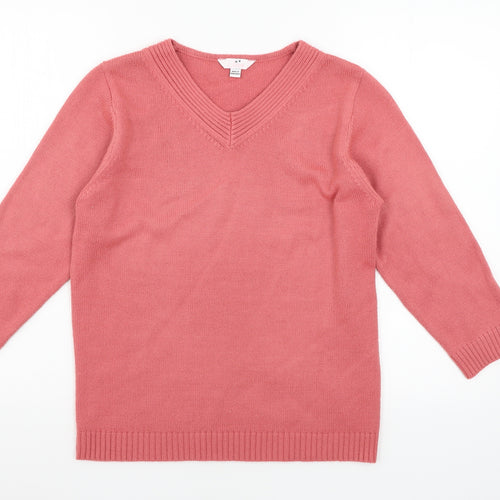 Julipa Womens Pink  Knit Pullover Jumper Size 10
