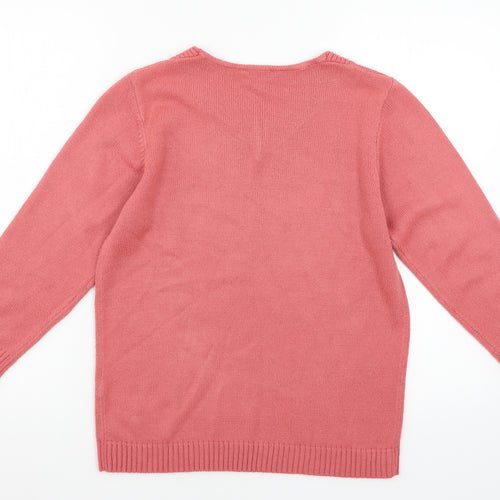 Julipa Womens Pink  Knit Pullover Jumper Size 10