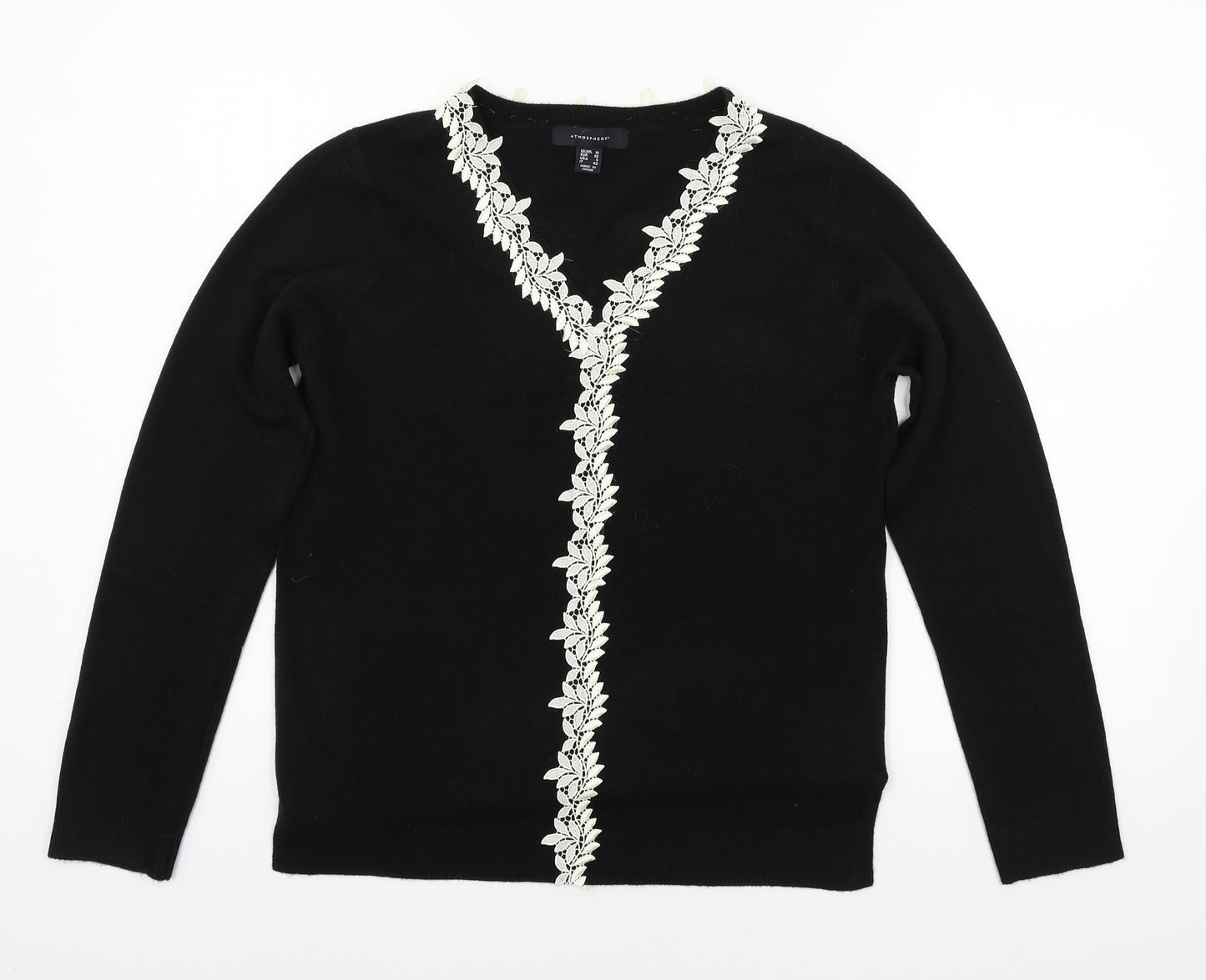 Atmosphere Womens Black  Knit Pullover Jumper Size 10