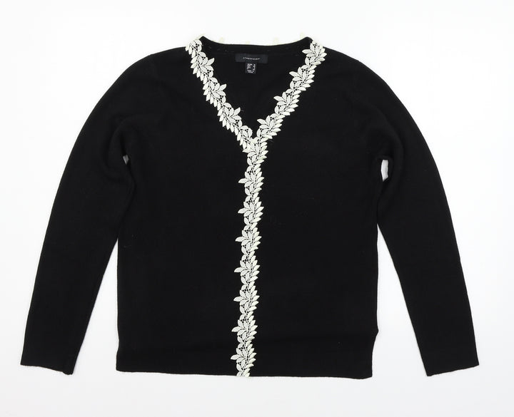 Atmosphere Womens Black  Knit Pullover Jumper Size 10