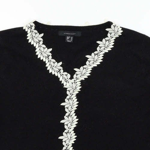 Atmosphere Womens Black  Knit Pullover Jumper Size 10