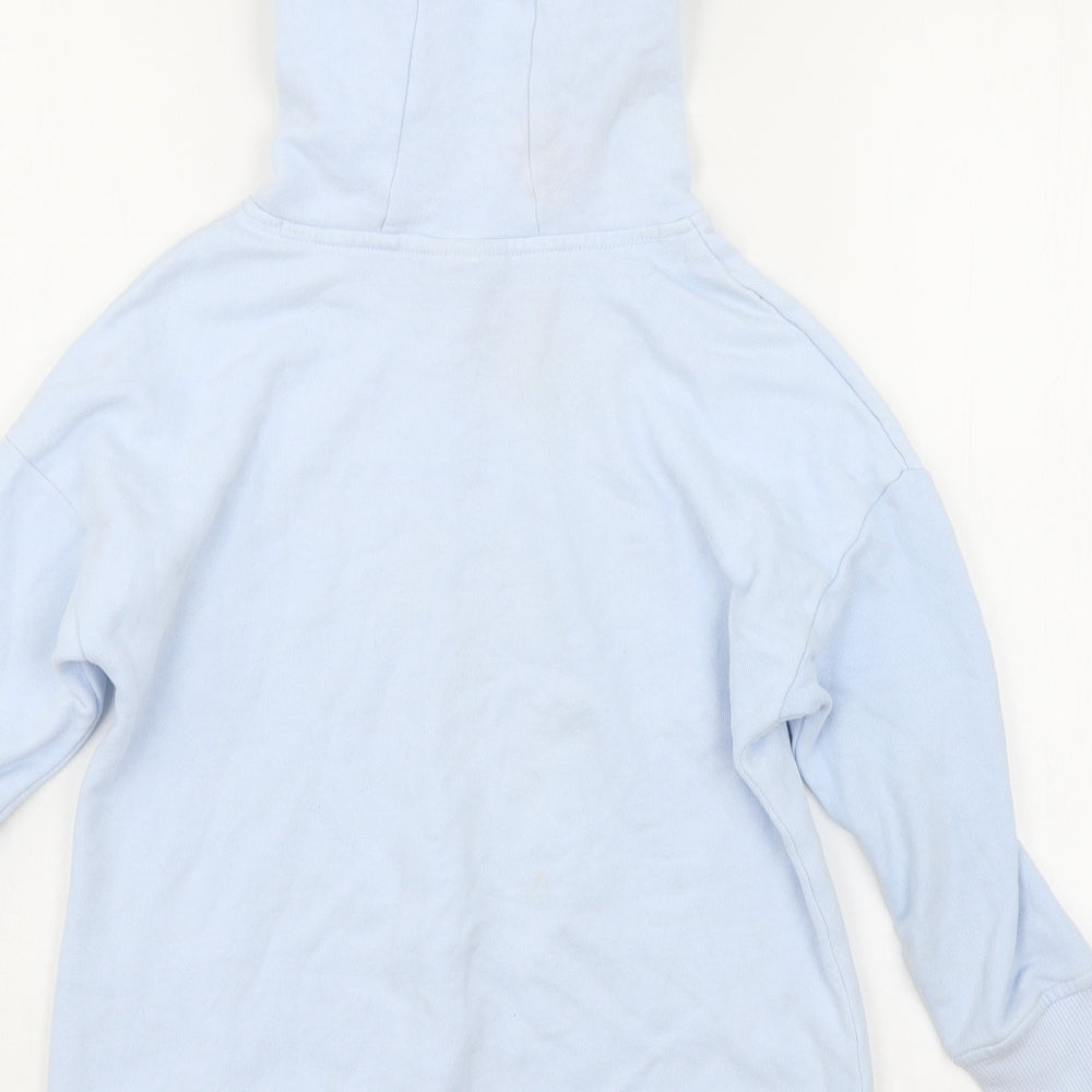 NEXT Girls Blue  Jersey Pullover Hoodie Size 8 Years  - Kitten