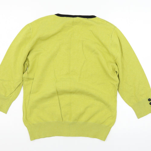 Just elegance Womens Green  Knit Pullover Jumper Size M