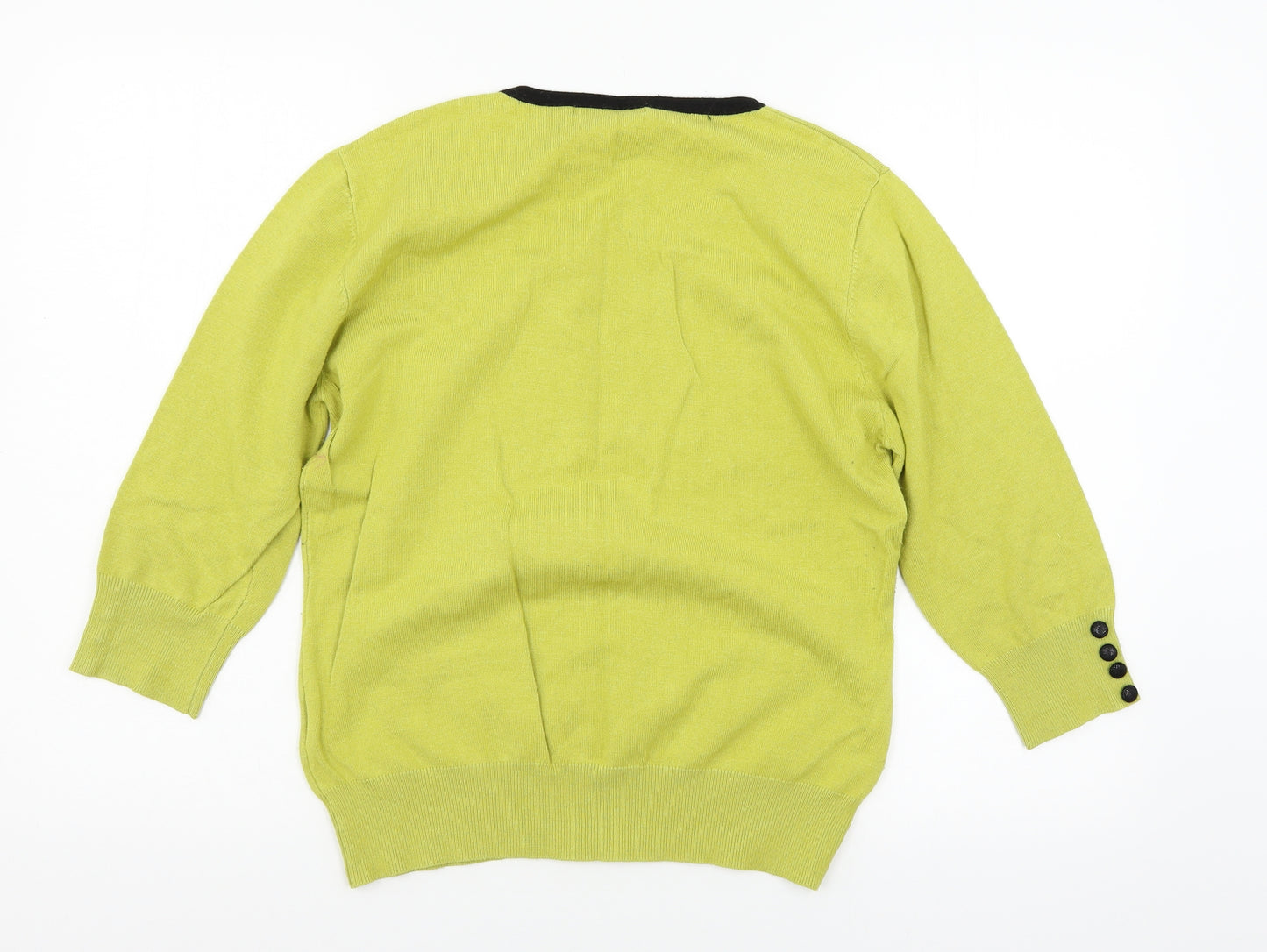 Just elegance Womens Green  Knit Pullover Jumper Size M