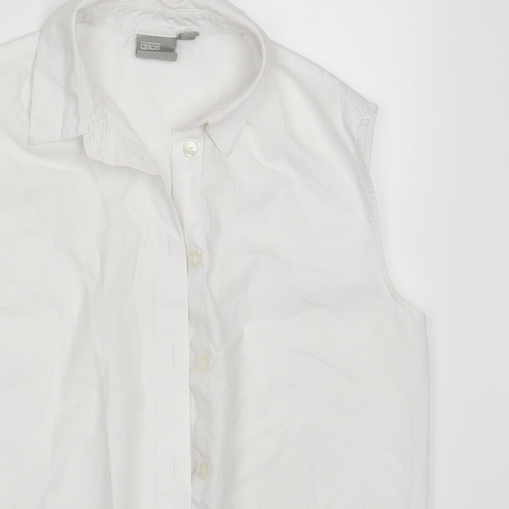 ASOS Womens White   Basic Button-Up Size 8