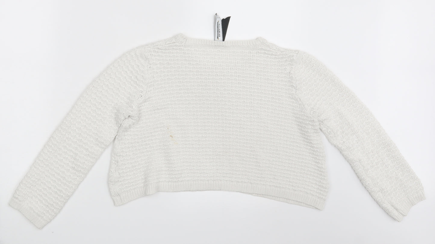 Pull & Bear Womens White   Pullover Jumper Size S