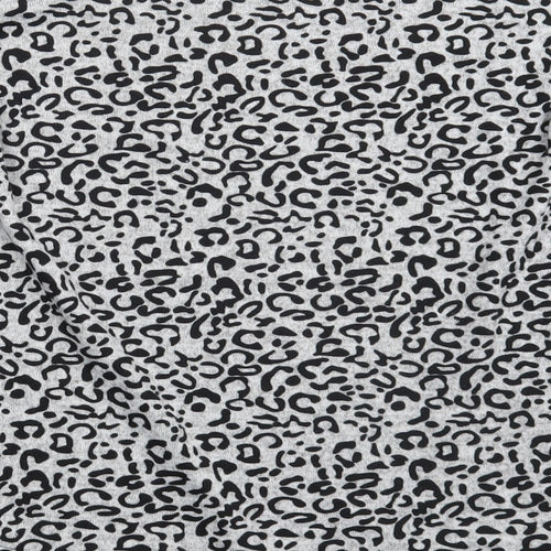 Stella Womens Grey Animal Print  Pullover Jumper Size 10