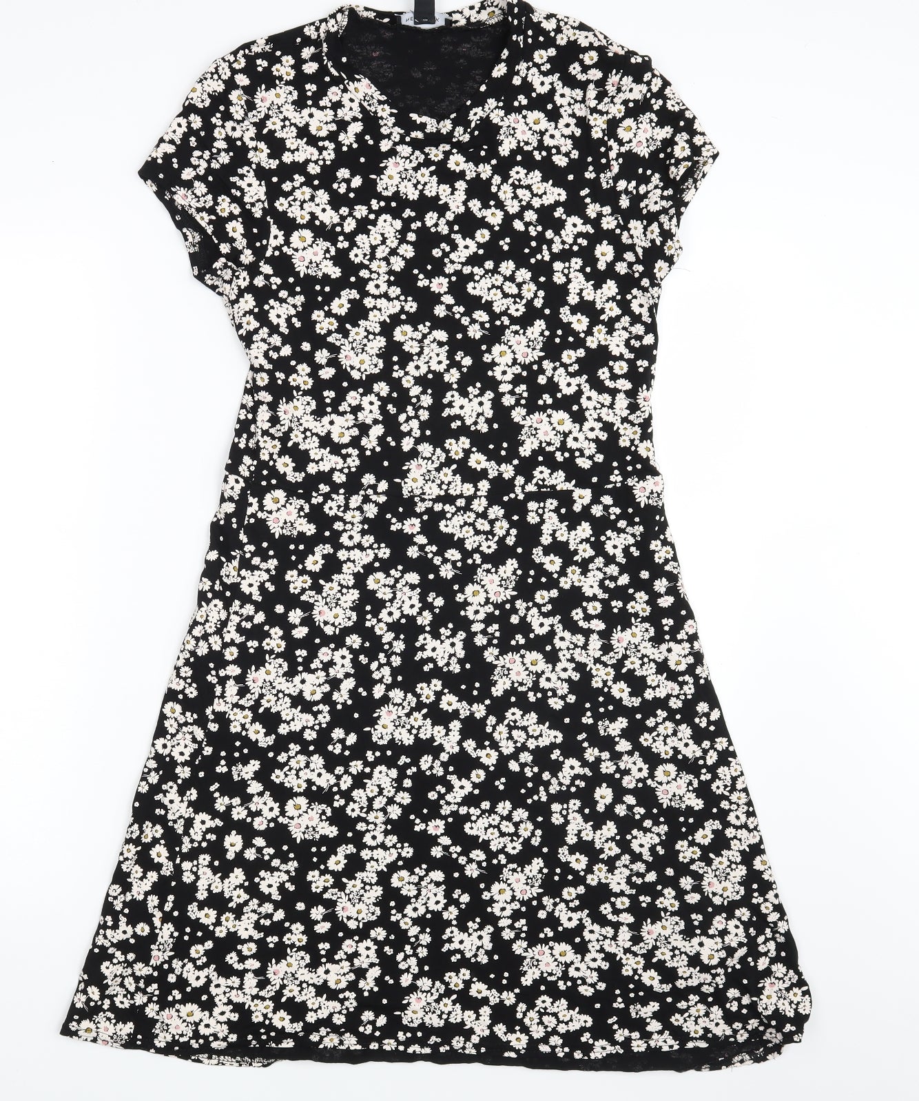 New Look Womens Black Floral  Fit & Flare  Size 12