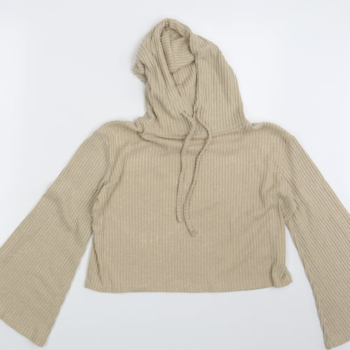 Chelsea Peers Womens Beige   Pullover Hoodie Size M