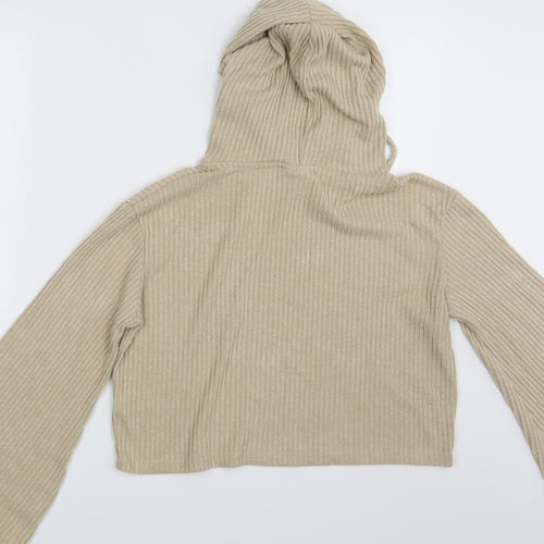 Chelsea Peers Womens Beige   Pullover Hoodie Size M