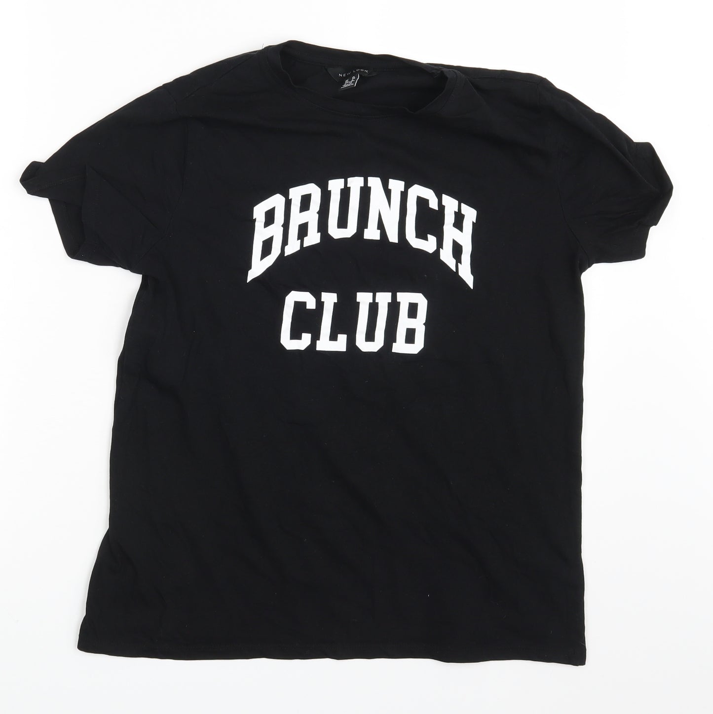 New Look Womens Black   Basic T-Shirt Size 12  - Brunch Club