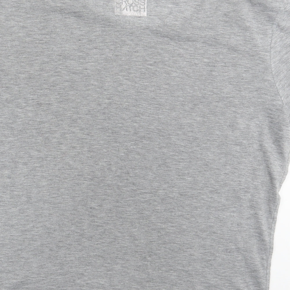 Cross Hatch  Mens Grey    T-Shirt Size L