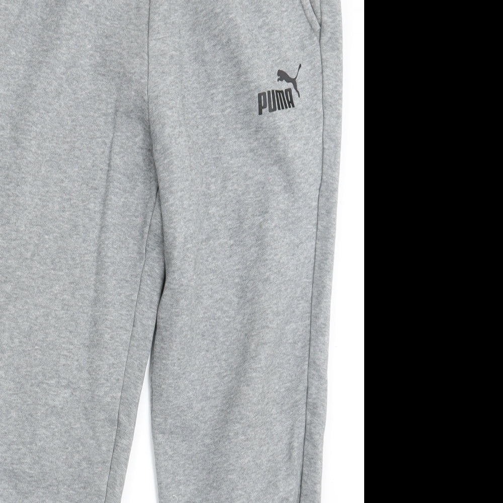 PUMA Mens Grey   Jogger Trousers Size L L28 in