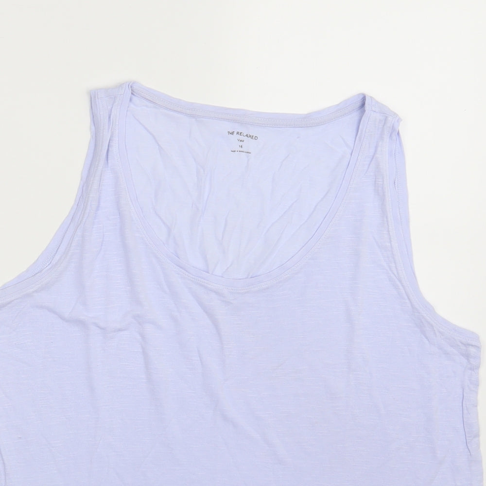 M&S Womens Blue   Basic Tank Size 16