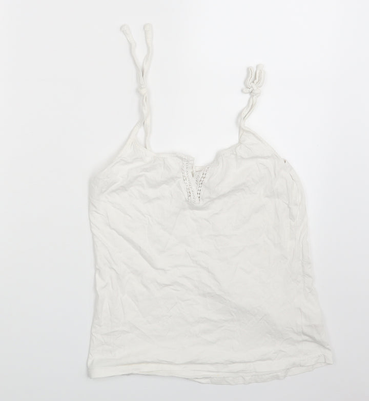 Love To Lounge Womens White Basic Tank Size 4