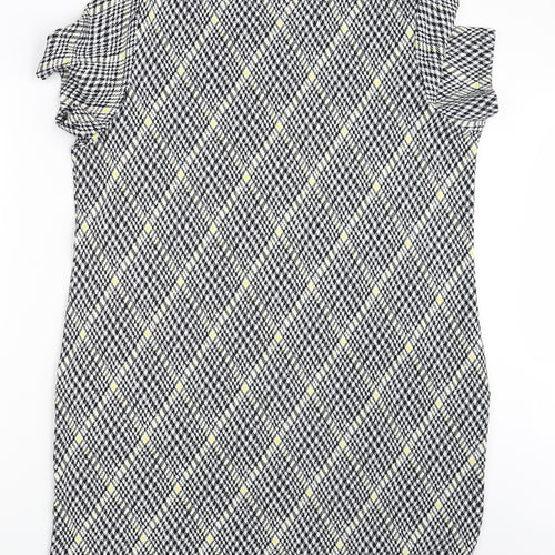 Peacocks Womens Black Argyle/Diamond  T-Shirt Dress  Size 20