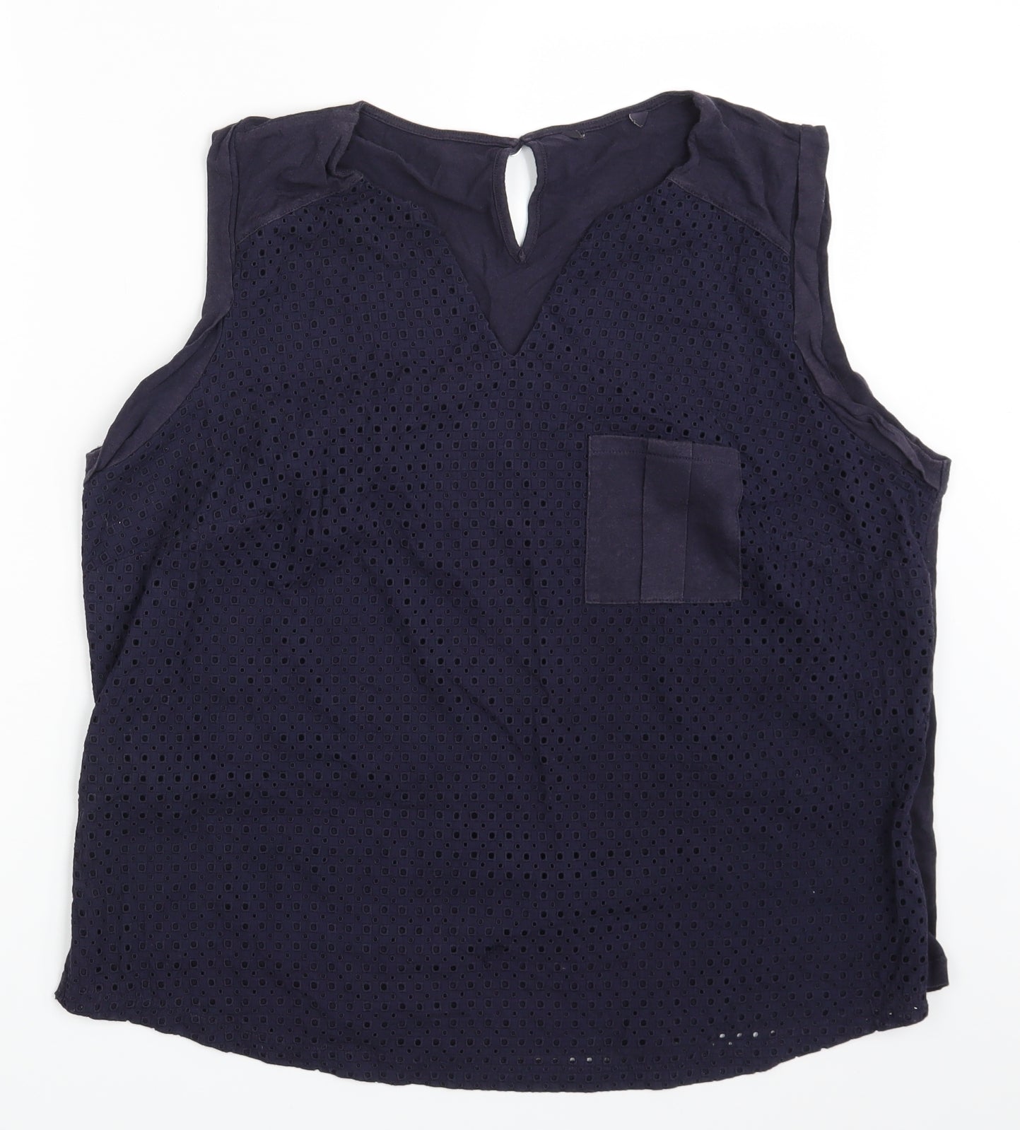 Preworn Womens Blue   Basic T-Shirt Size 20