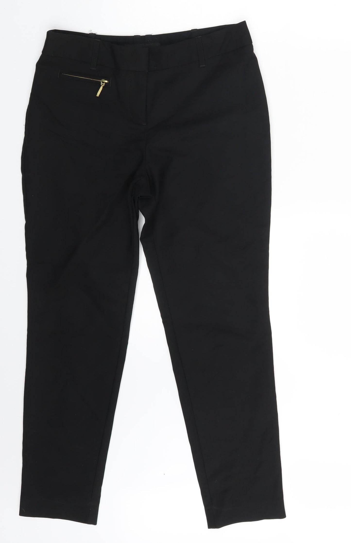 NEXT Womens Black   Chino Trousers Size 8 L26 in