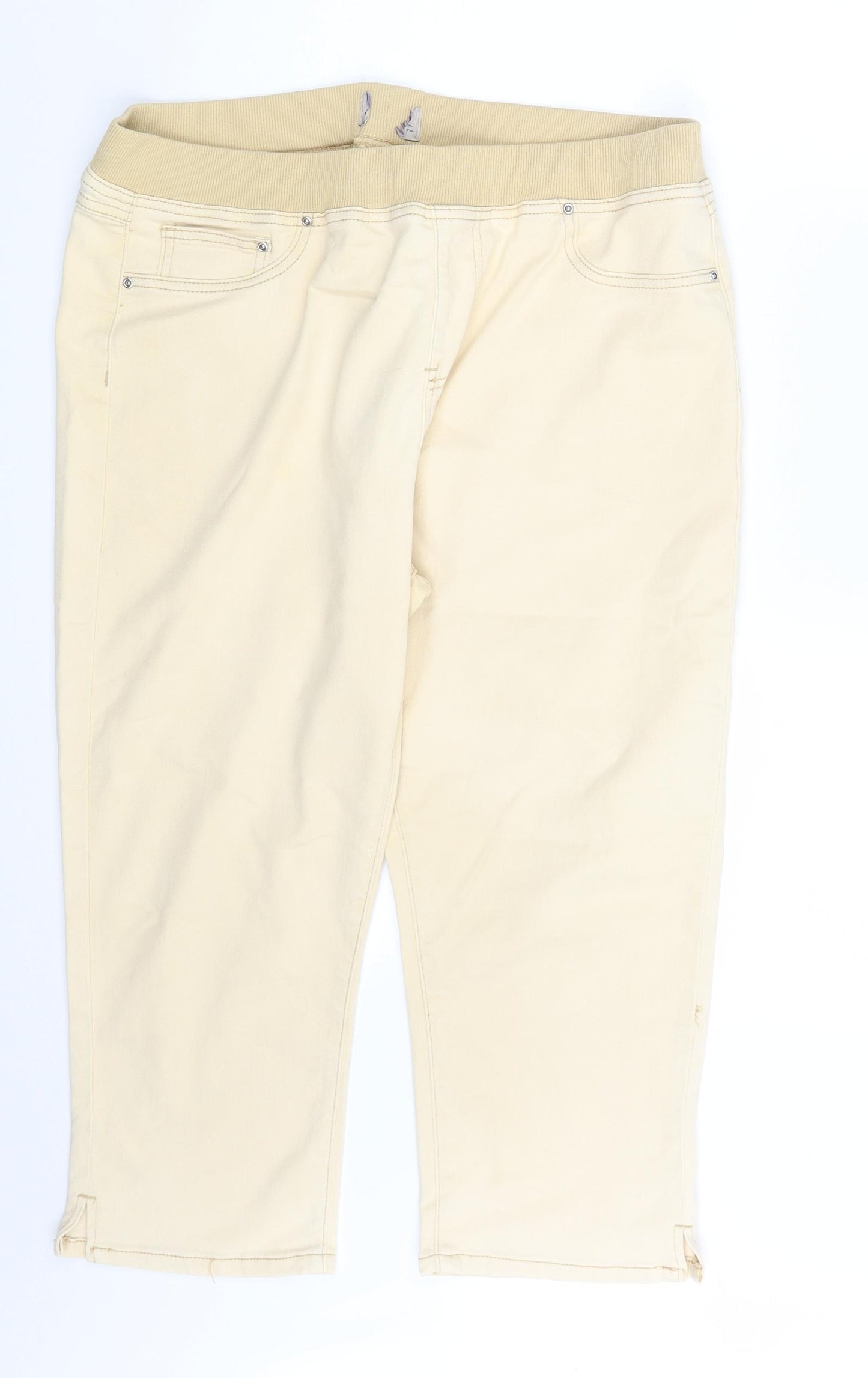 Arista Womens Ivory  Denim Cut-Off Shorts Size 18