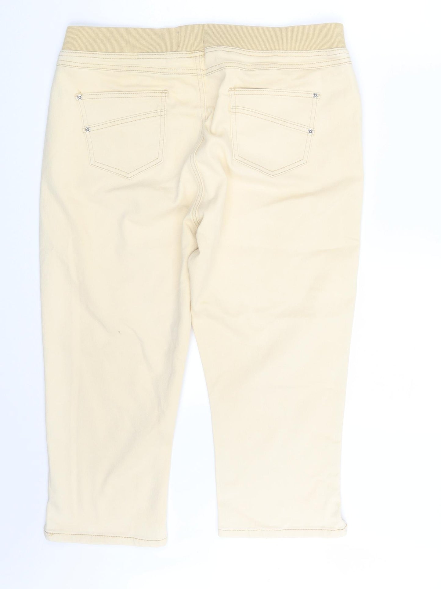 Arista Womens Ivory  Denim Cut-Off Shorts Size 18