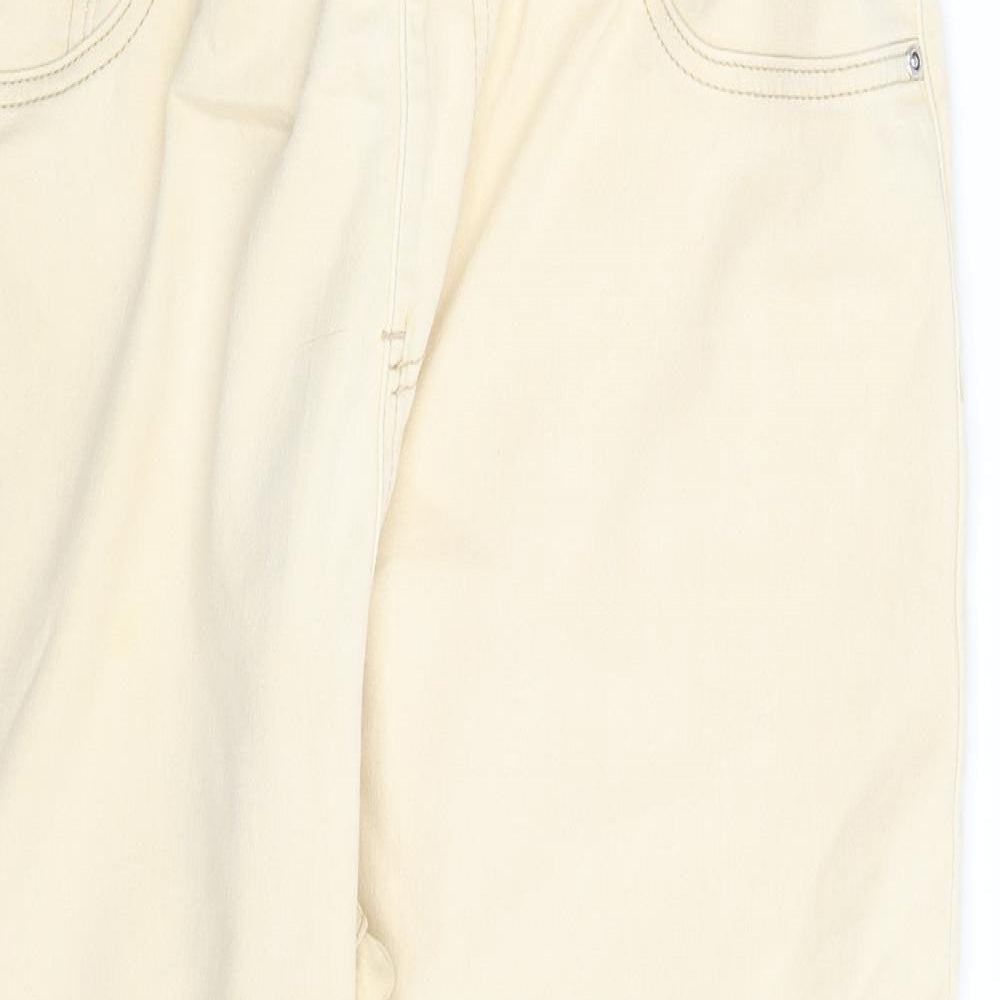 Arista Womens Ivory  Denim Cut-Off Shorts Size 18