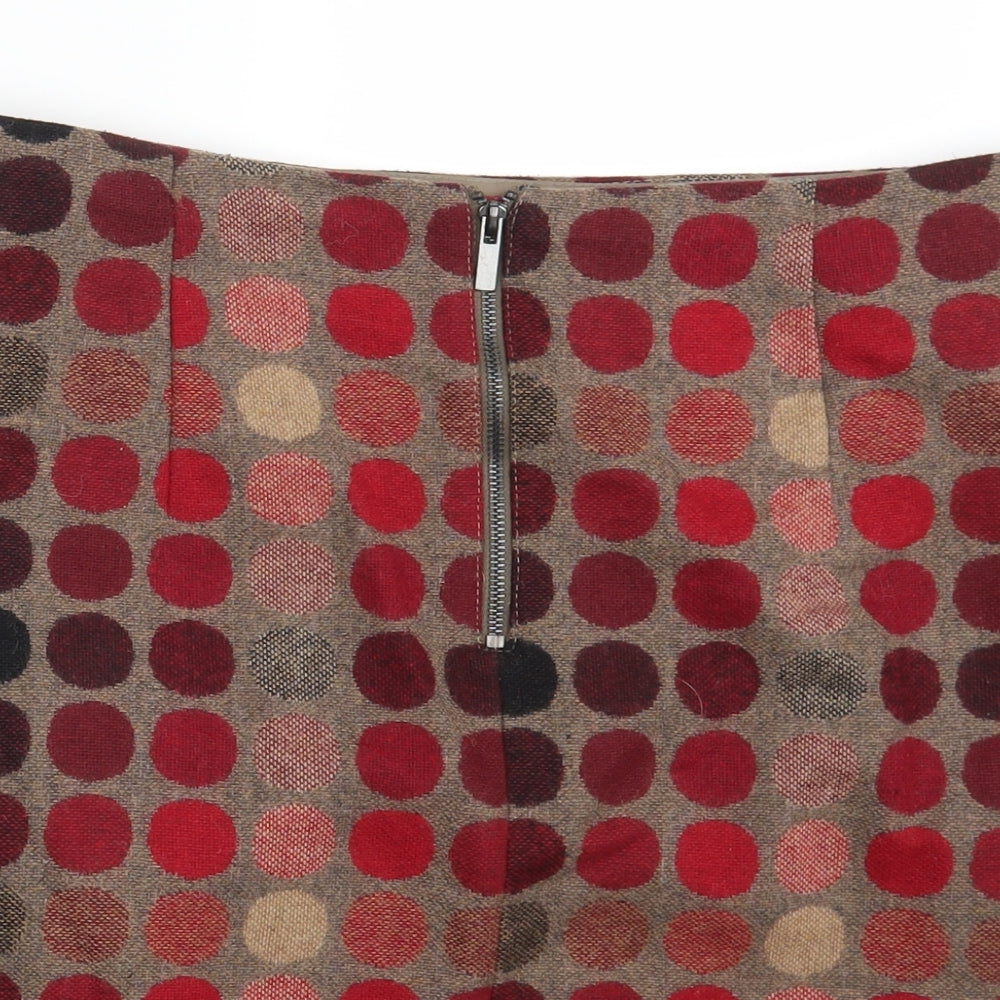 M&S Womens Multicoloured Polka Dot  Mini Skirt Size 14