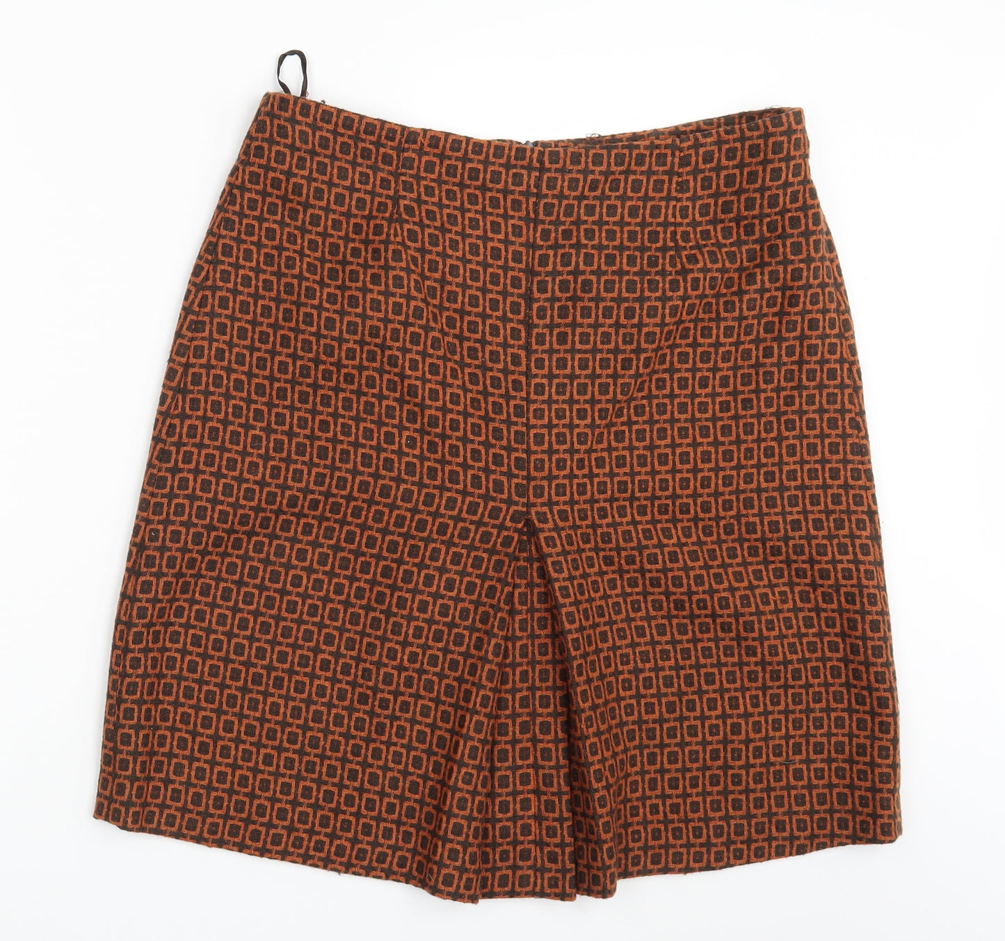 Phase Eight Womens Brown Geometric  Mini Skirt Size 14