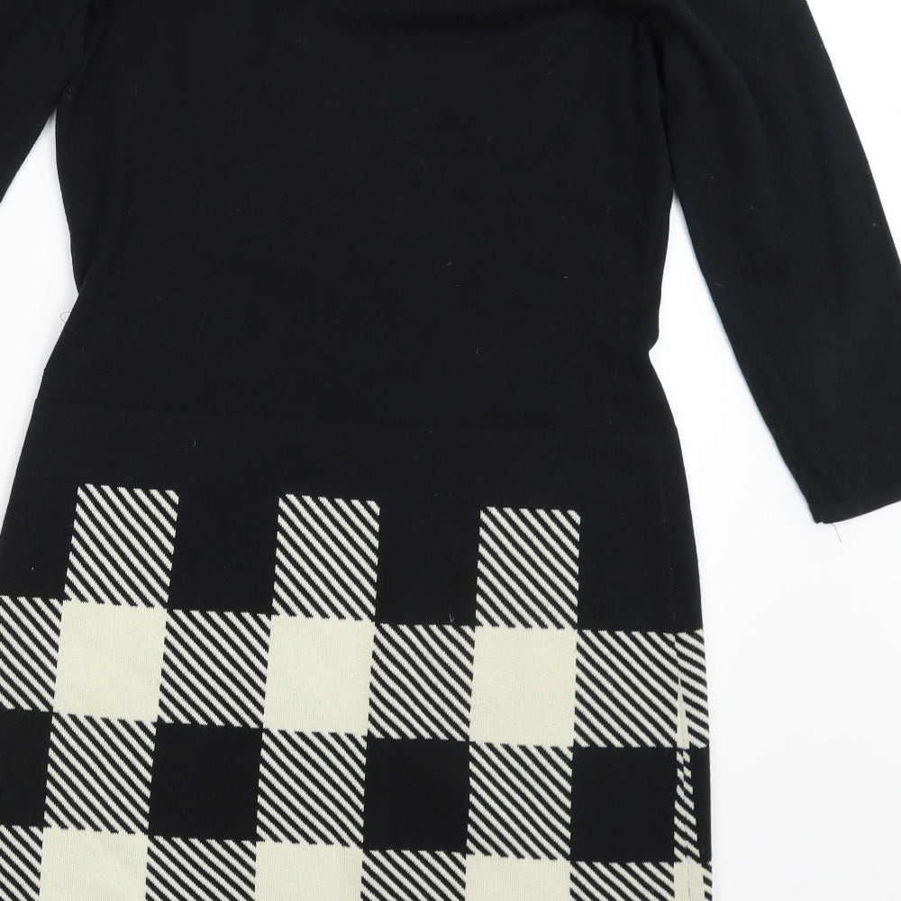 Ralph Lauren  Womens Black Geometric  A-Line  Size M