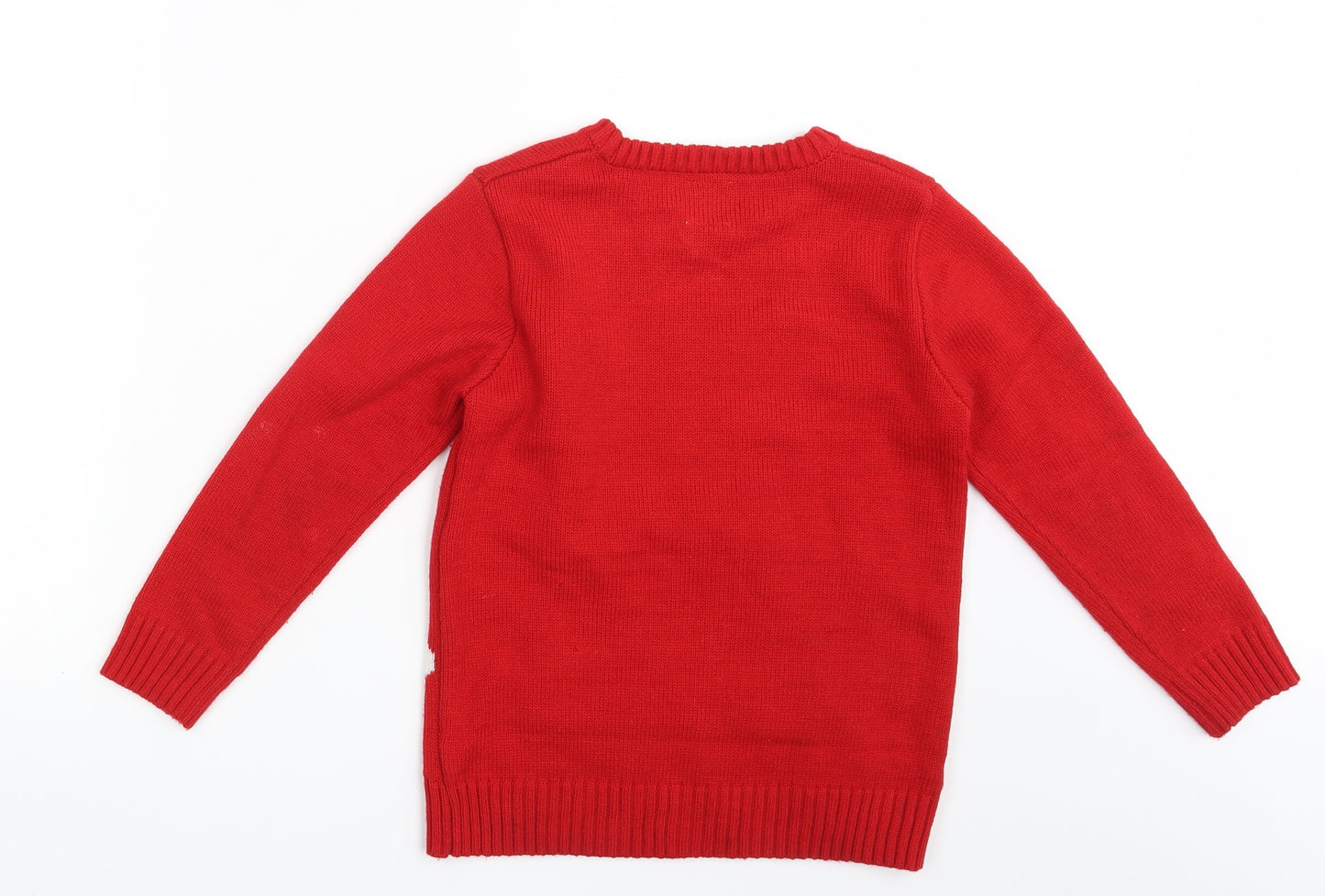 George Boys Red   Pullover Jumper Size 8-9 Years  - Christmas Jumper