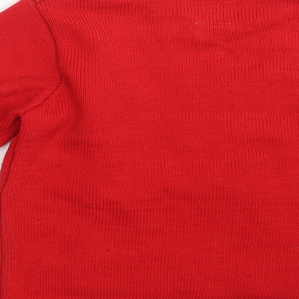 George Boys Red   Pullover Jumper Size 8-9 Years  - Christmas Jumper