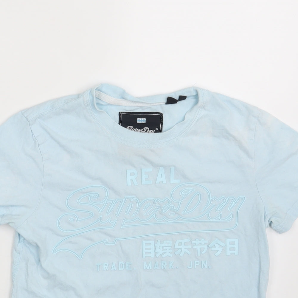 Superdry Womens Blue   Basic T-Shirt Size 6