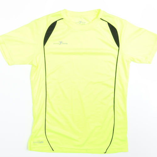 Precision Training Mens Yellow   Basic T-Shirt Size S
