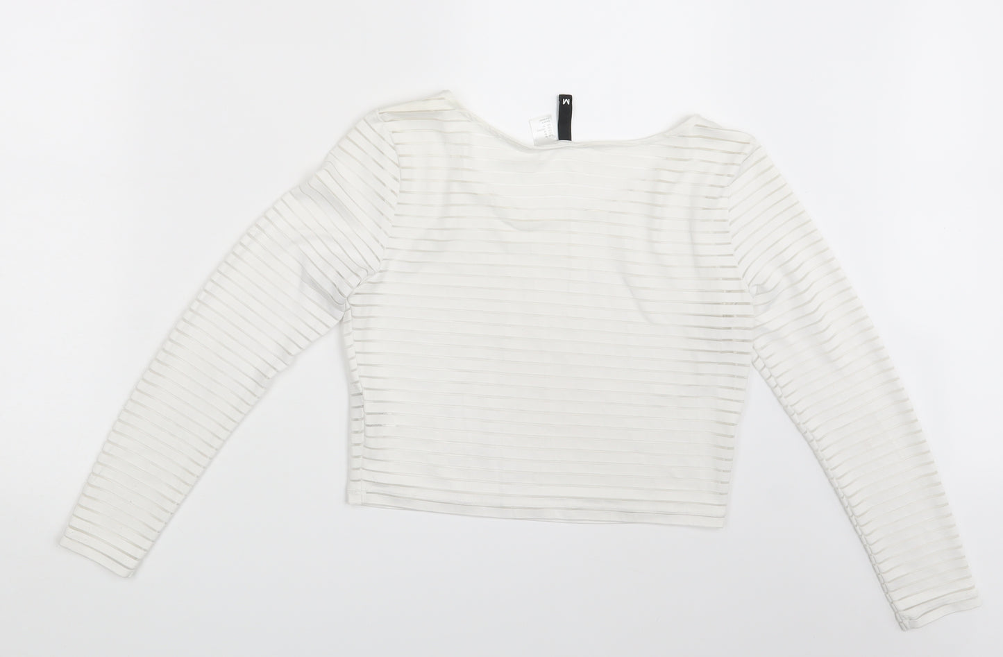 Divided Womens White   Cropped T-Shirt Size M