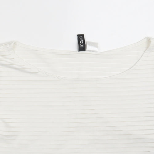 Divided Womens White   Cropped T-Shirt Size M