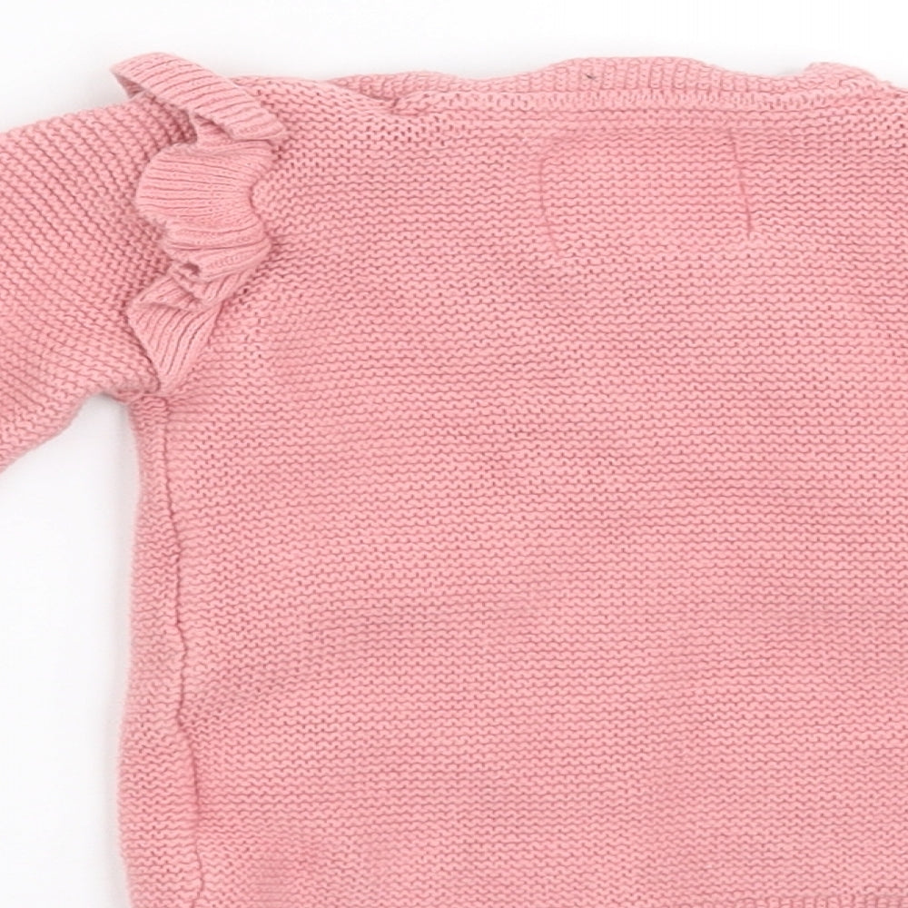 F&F Girls Pink   Cardigan Jumper Size 0-3 Months
