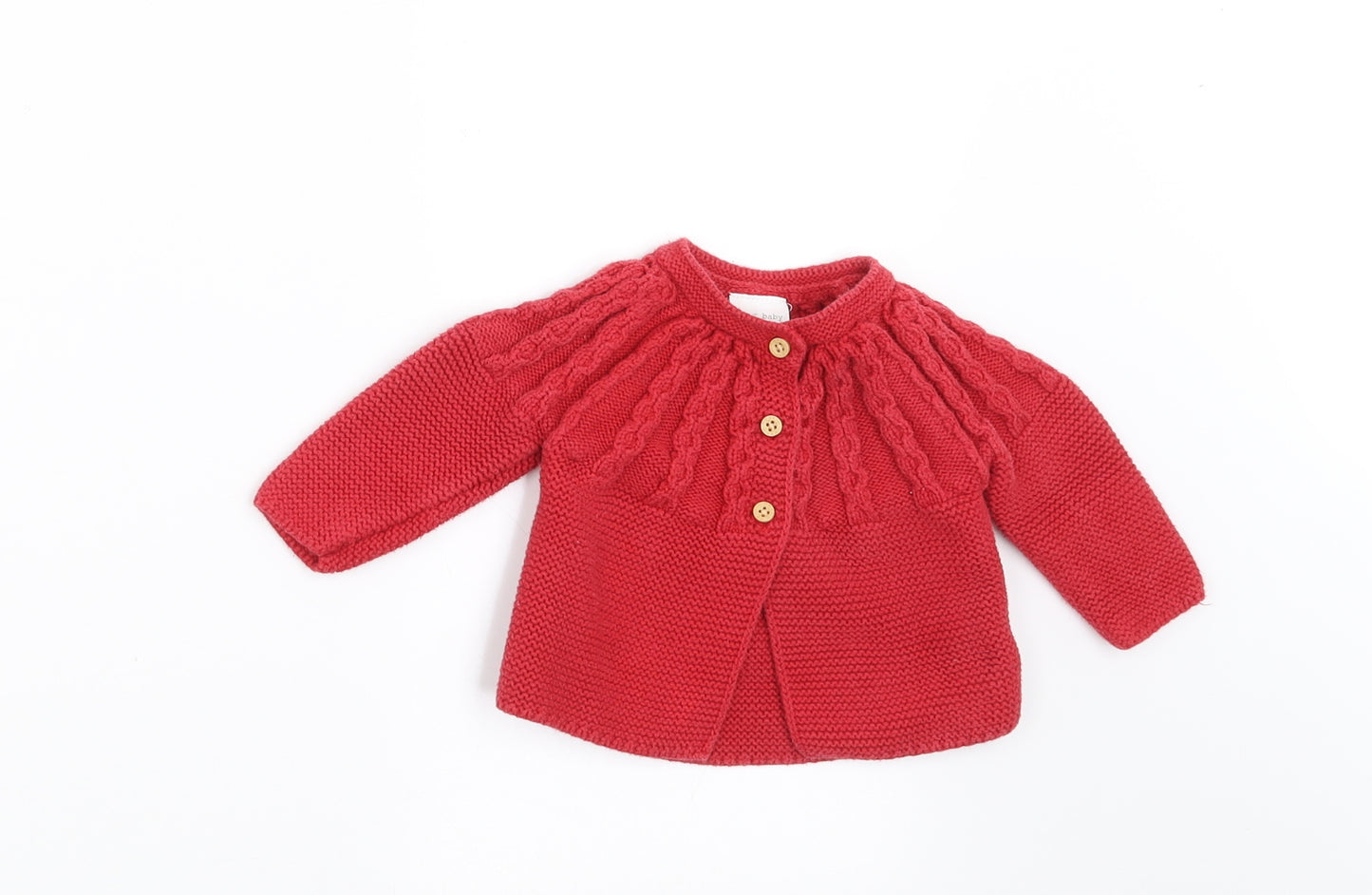 NEXT Girls Red   Cardigan Jumper Size 3-6 Months