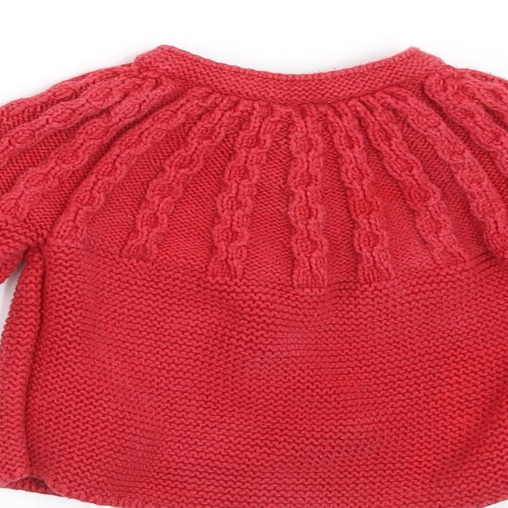 NEXT Girls Red   Cardigan Jumper Size 3-6 Months