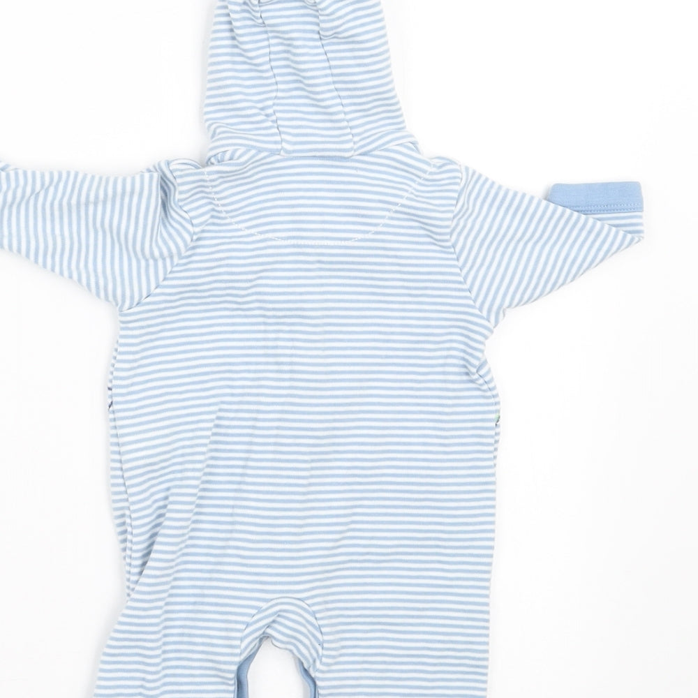 Marks and Spencer Boys Blue Striped  Romper One-Piece Size Newborn