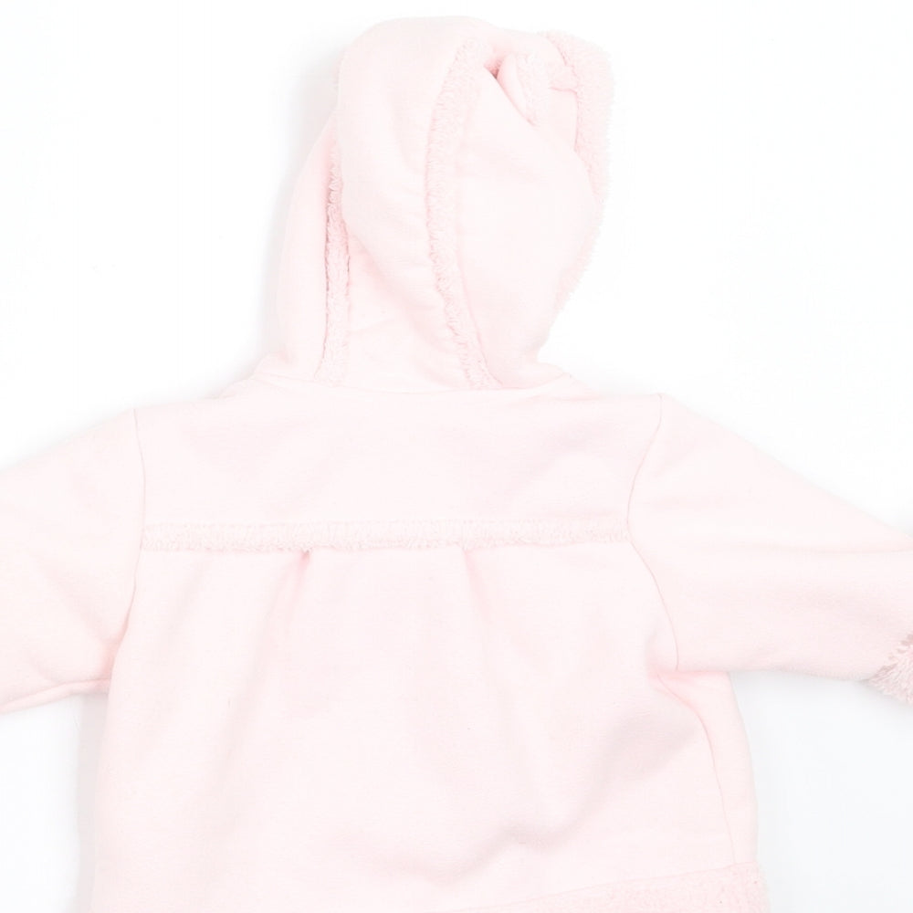 MINIMODE Girls Pink   Jacket  Size 0-3 Months  - EARS ON HOOD