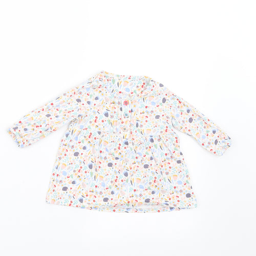 Marks and Spencer Girls White Floral  A-Line  Size 3-6 Months