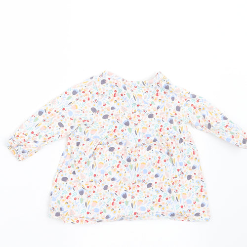 Marks and Spencer Girls White Floral  A-Line  Size 3-6 Months