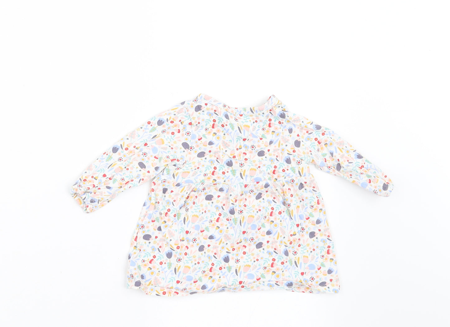 Marks and Spencer Girls White Floral  A-Line  Size 3-6 Months