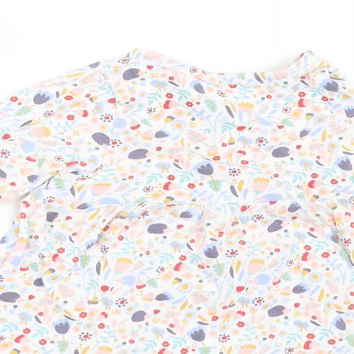 Marks and Spencer Girls White Floral  A-Line  Size 3-6 Months