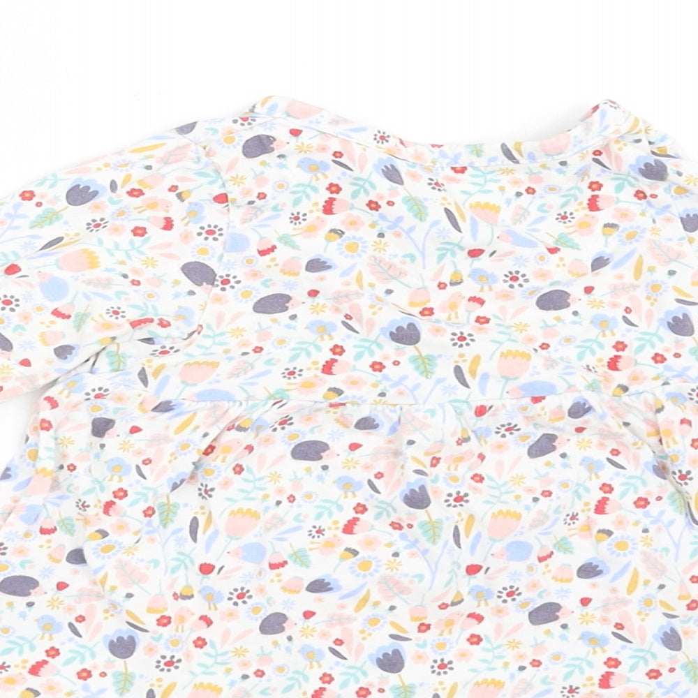 Marks and Spencer Girls White Floral  A-Line  Size 3-6 Months