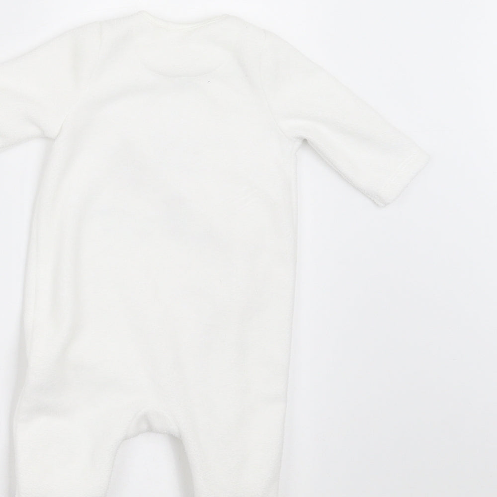 TU Baby White  Fleece Babygrow One-Piece Size Newborn  - winne the pooh, disney