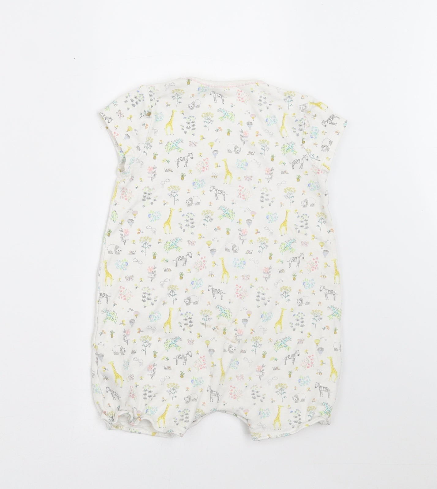 NEXT Girls White Geometric  Romper One-Piece Size 12-18 Months