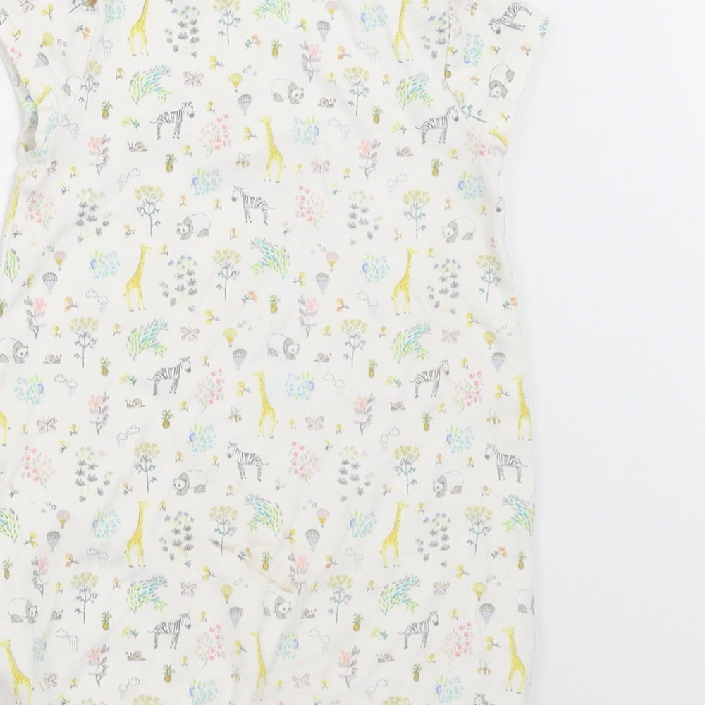 NEXT Girls White Geometric  Romper One-Piece Size 12-18 Months