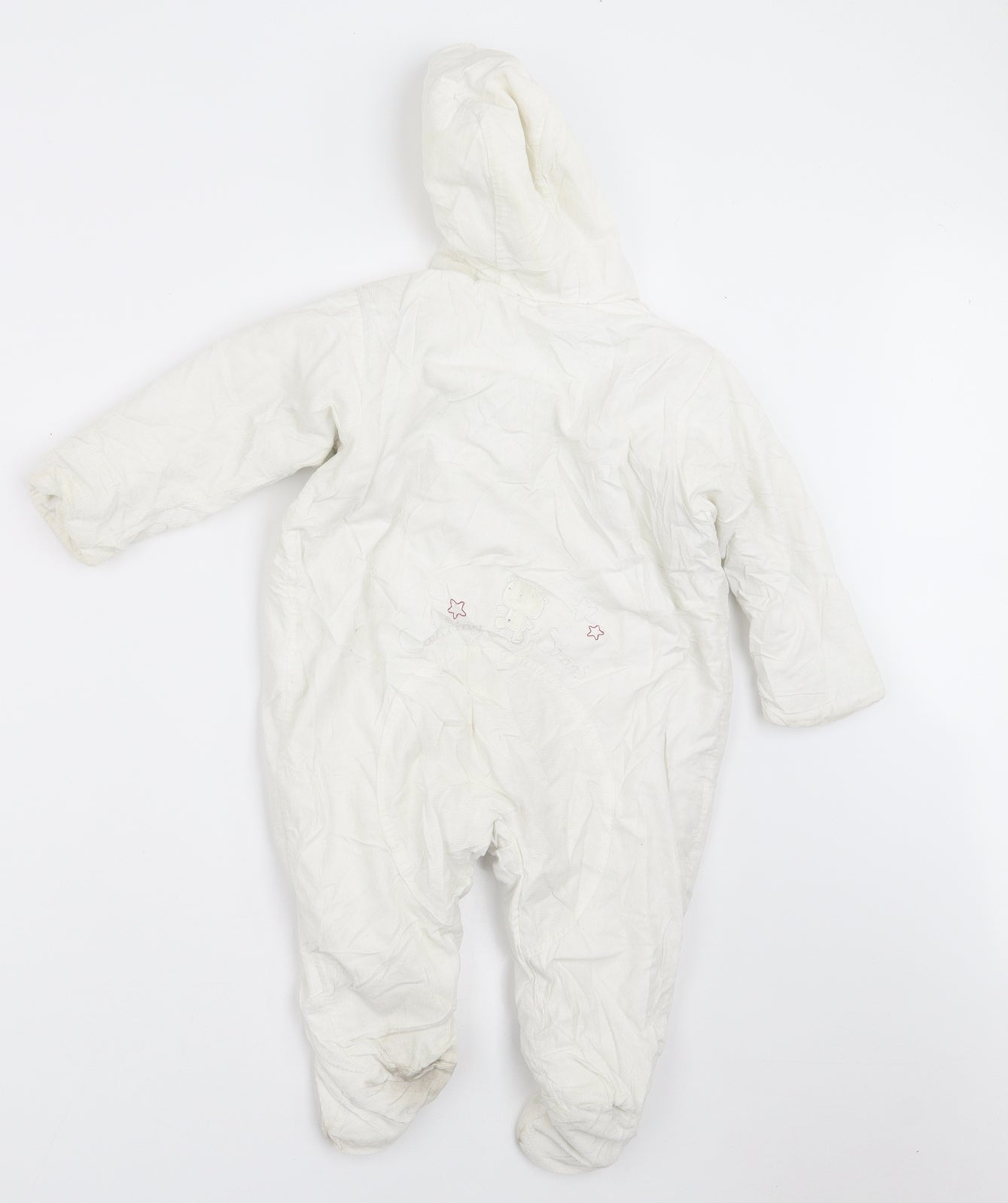 Marks and Spencer Baby White   Jacket Snowsuit Size 6-9 Months